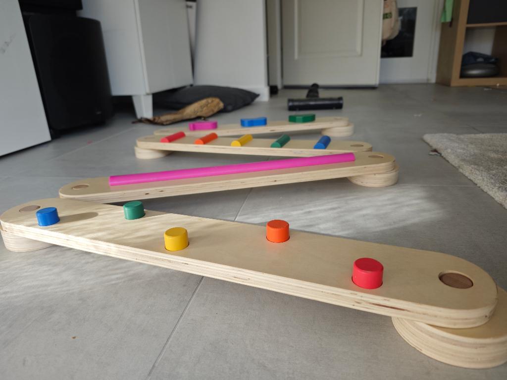Houten evenwichtsbalk, Kinderen en Baby's, Ophalen, Zo goed als nieuw, Overige typen