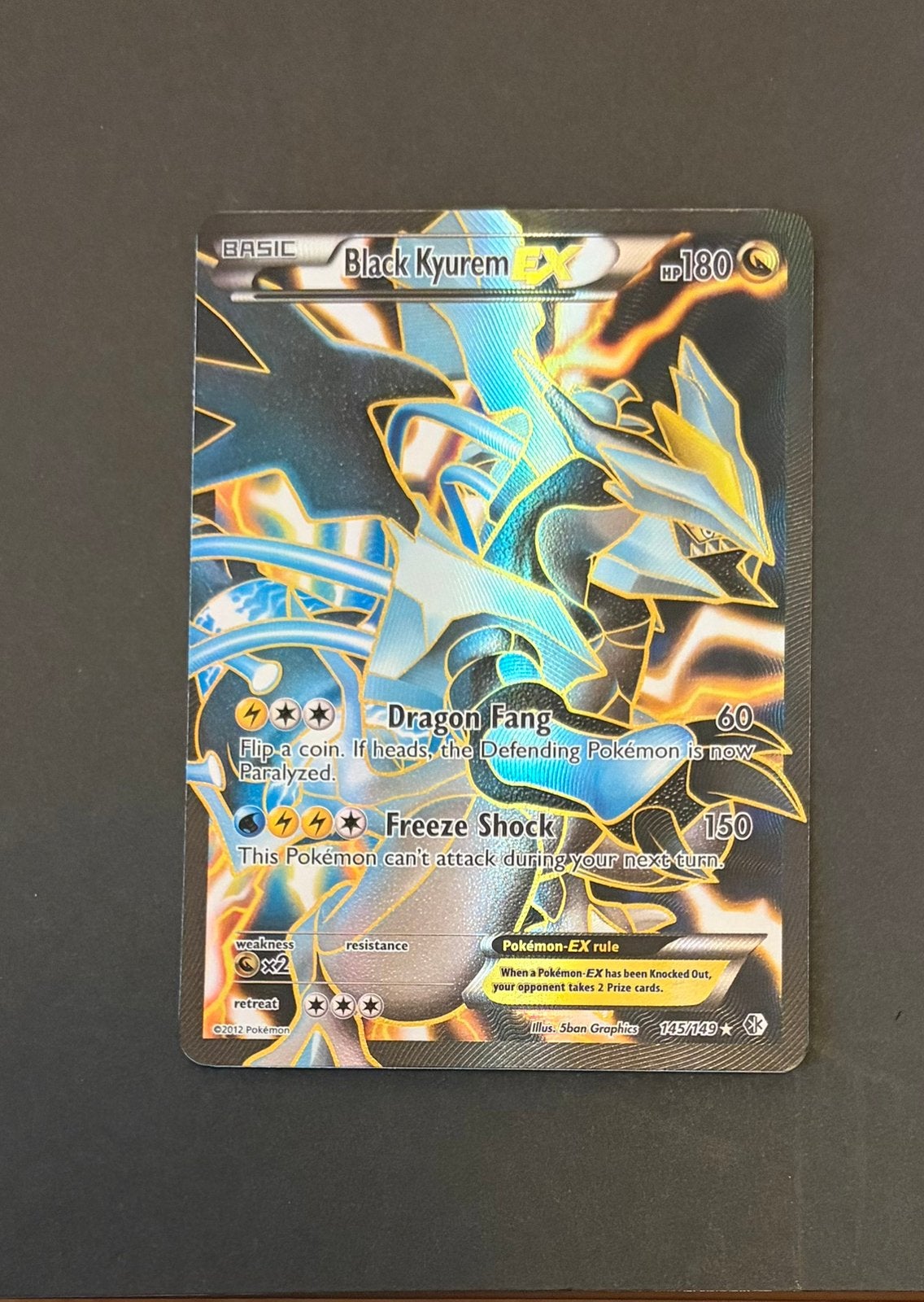 Black Kyurem-EX 145/149 Full Art, Ophalen, Nieuw, Losse kaart, Foil