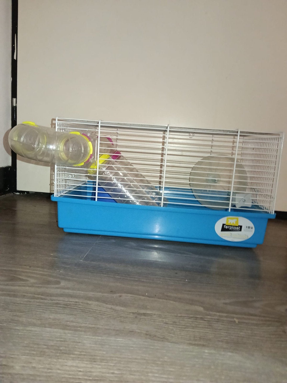 Hamster kooi, Dieren en Toebehoren, Knaagdieren en Konijnen | Toebehoren, Ophalen of Verzenden, Zo goed als nieuw, Loopwiel of Rad