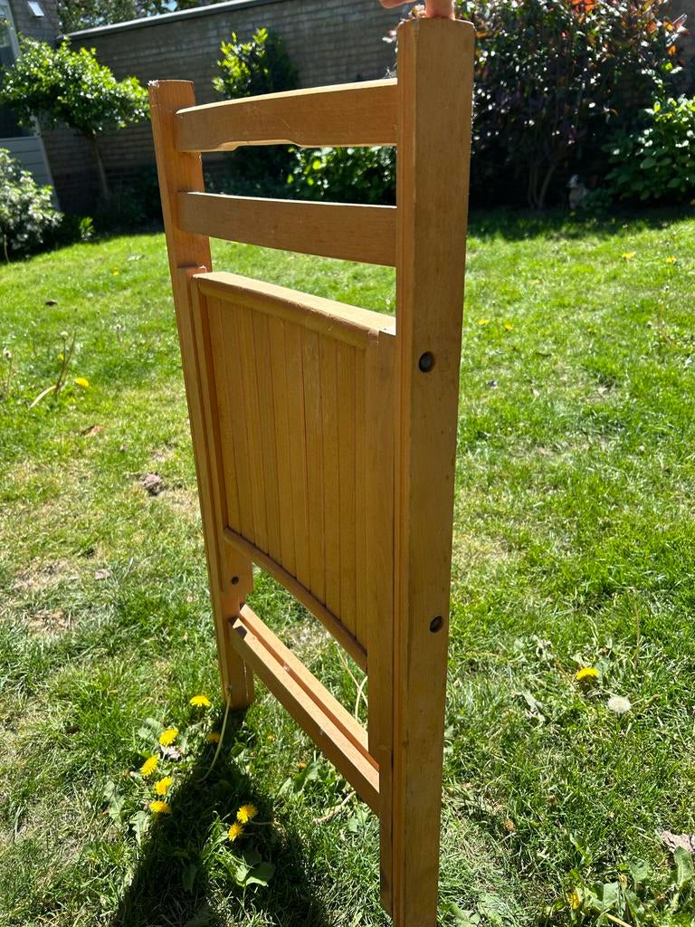 Houten inklapbare tuinstoel, Ophalen, Gebruikt, Hout, Inklapbaar