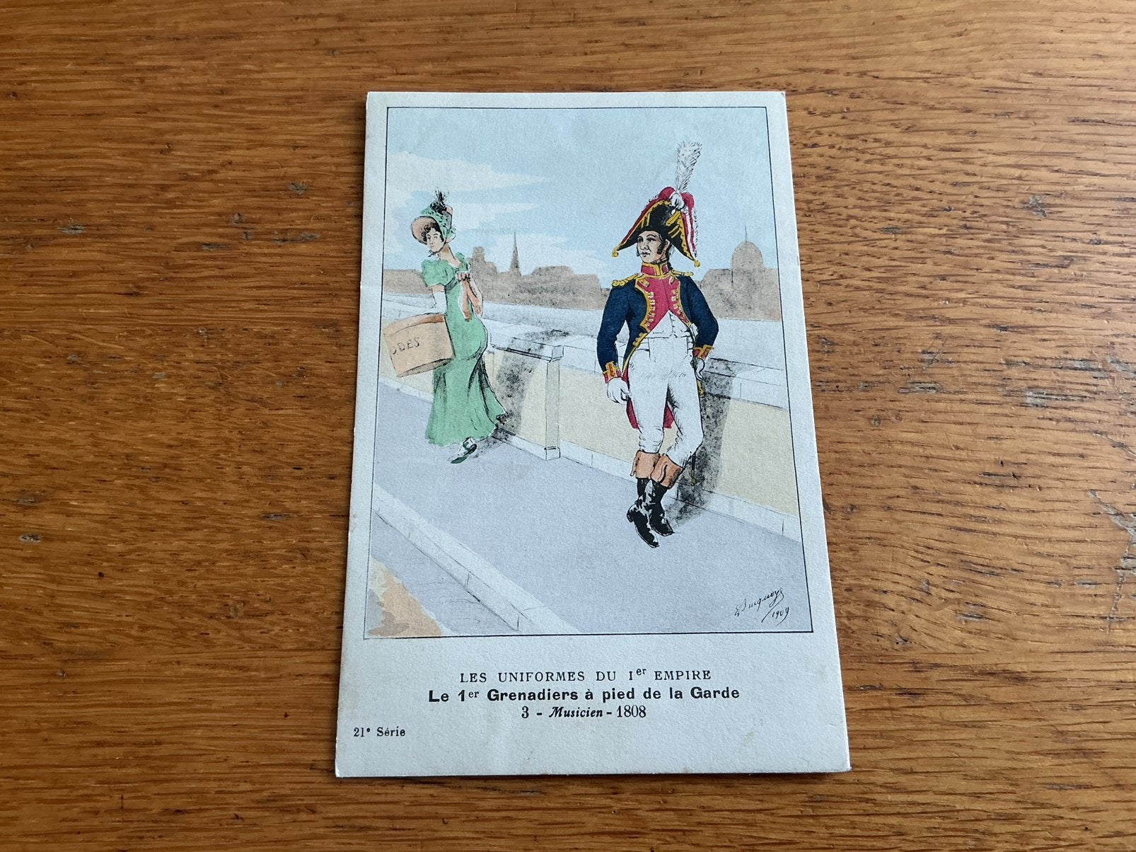 O425 militair Illustrator onleesbaar, Verzamelen, Ophalen of Verzenden, Voor 1920, Overige thema's