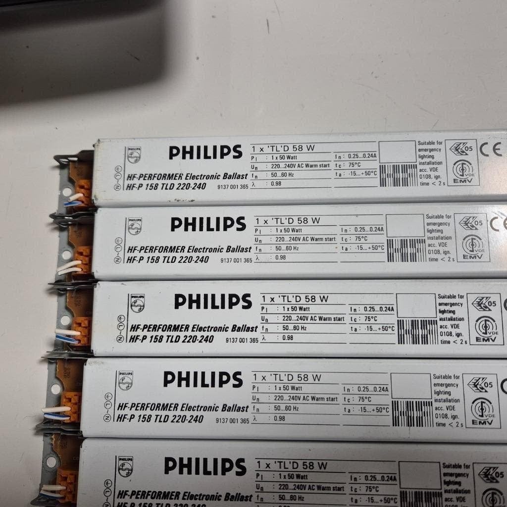 10x PHILIPS  VSA voorschakelapparaat voor TL 1x58 watt, Ophalen, Gebruikt