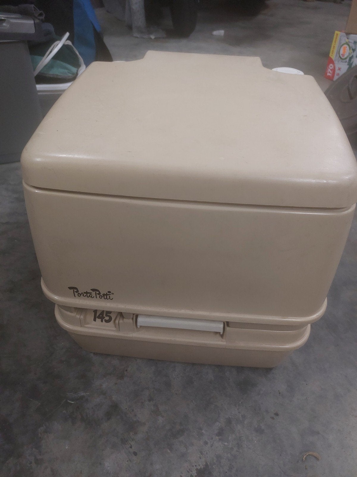 porta potti, Ophalen, Gebruikt