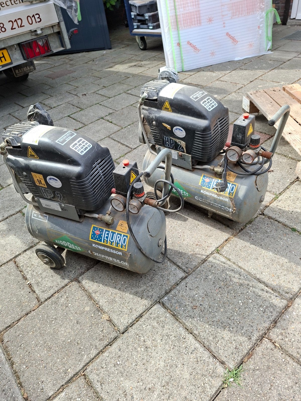 2 st. kleine compressor Airpress, Ophalen, Gebruikt, 6 tot 10 bar, Minder dan 200 liter/min