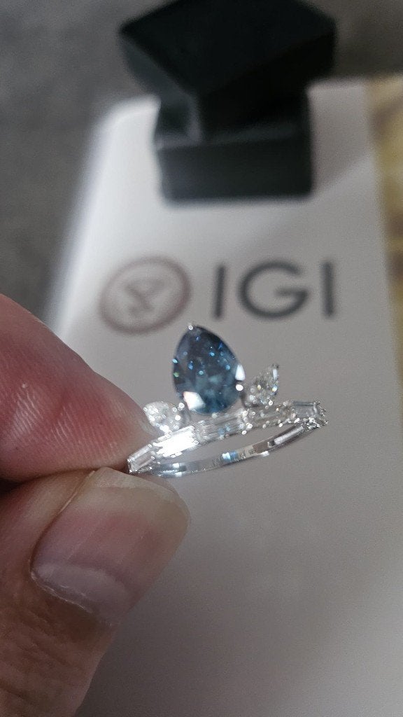 14 Kt Witgouden Ring met 2,31 kt Lab Grown Diamanten, Sieraden, Tassen en Uiterlijk, Ringen, Wit, Nieuw, Ophalen of Verzenden