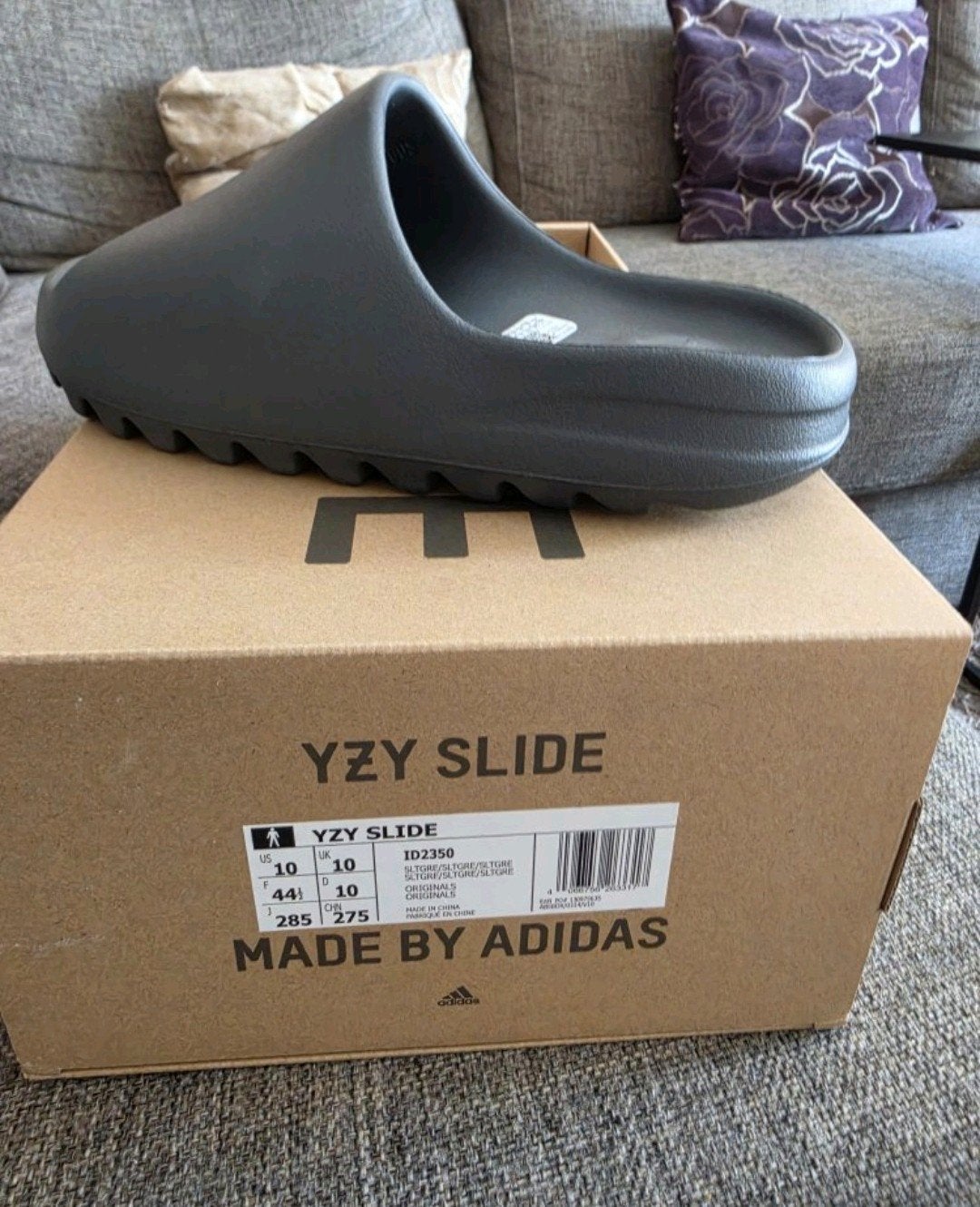 Adidas Yeezy Slide Slate Grey - Maat 44.5, Kleding | Heren, Schoenen, Ophalen, Nieuw, Overige kleuren