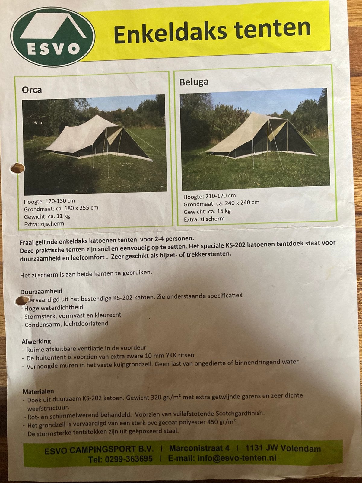 Mooie Esvo Beluga tent, Caravans en Kamperen, Tenten, Ophalen, Gebruikt, Tot en met 4