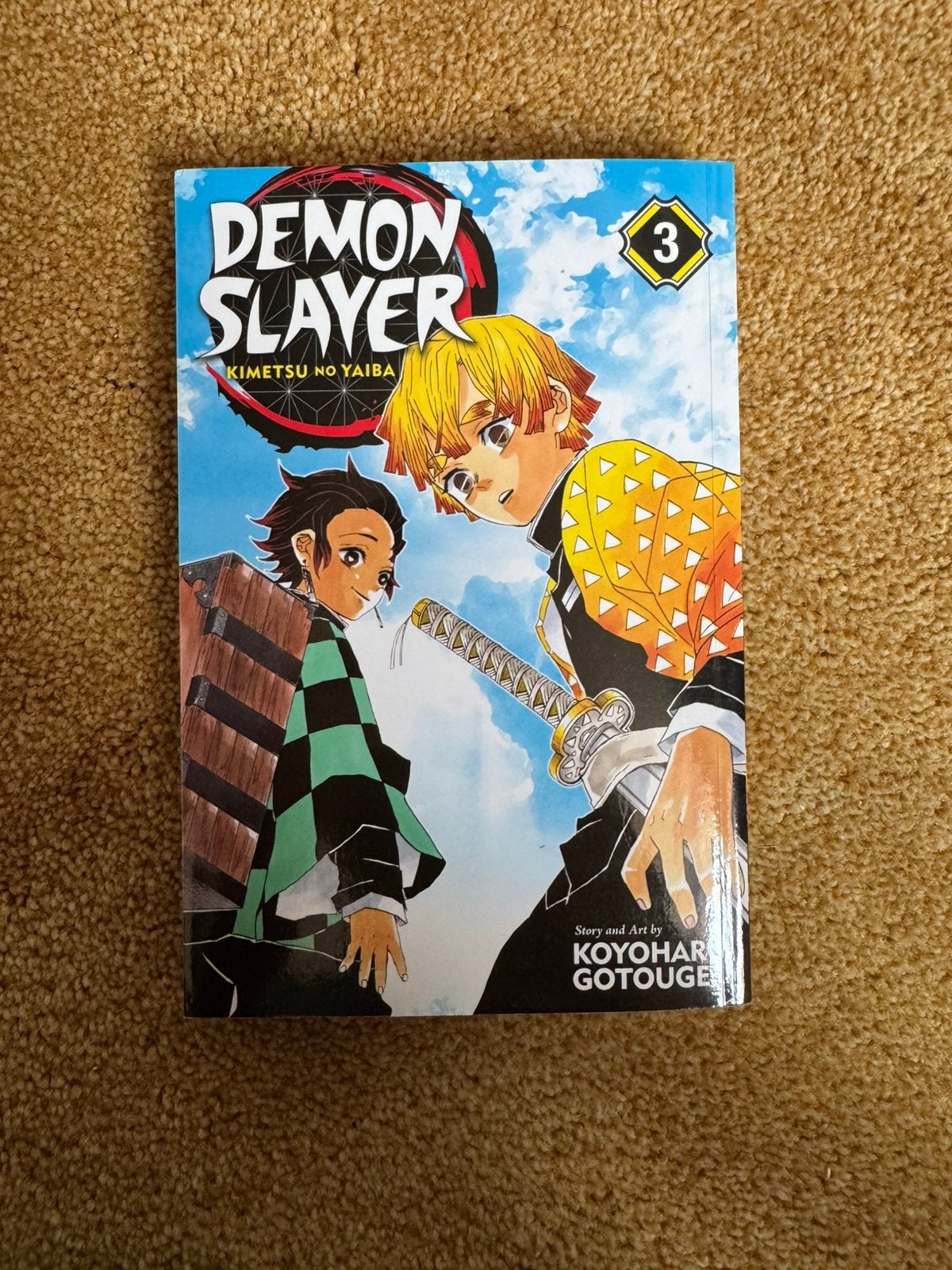Demon Slayer (Kimetsu no Yaiba) Deel 3 - Engels, Eén stripboek, Ophalen, Zo goed als nieuw