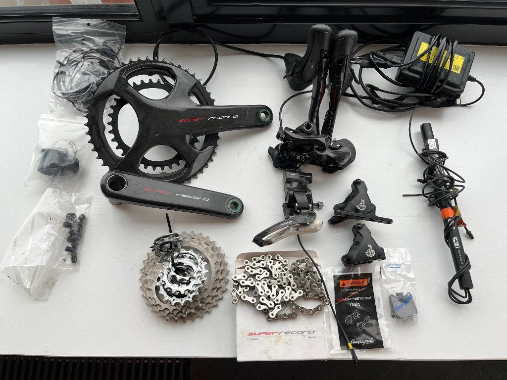 Campagnolo Super Record EPS Groupset, Fietsen en Brommers, Ophalen of Verzenden, Zo goed als nieuw, Racefiets, Carbon