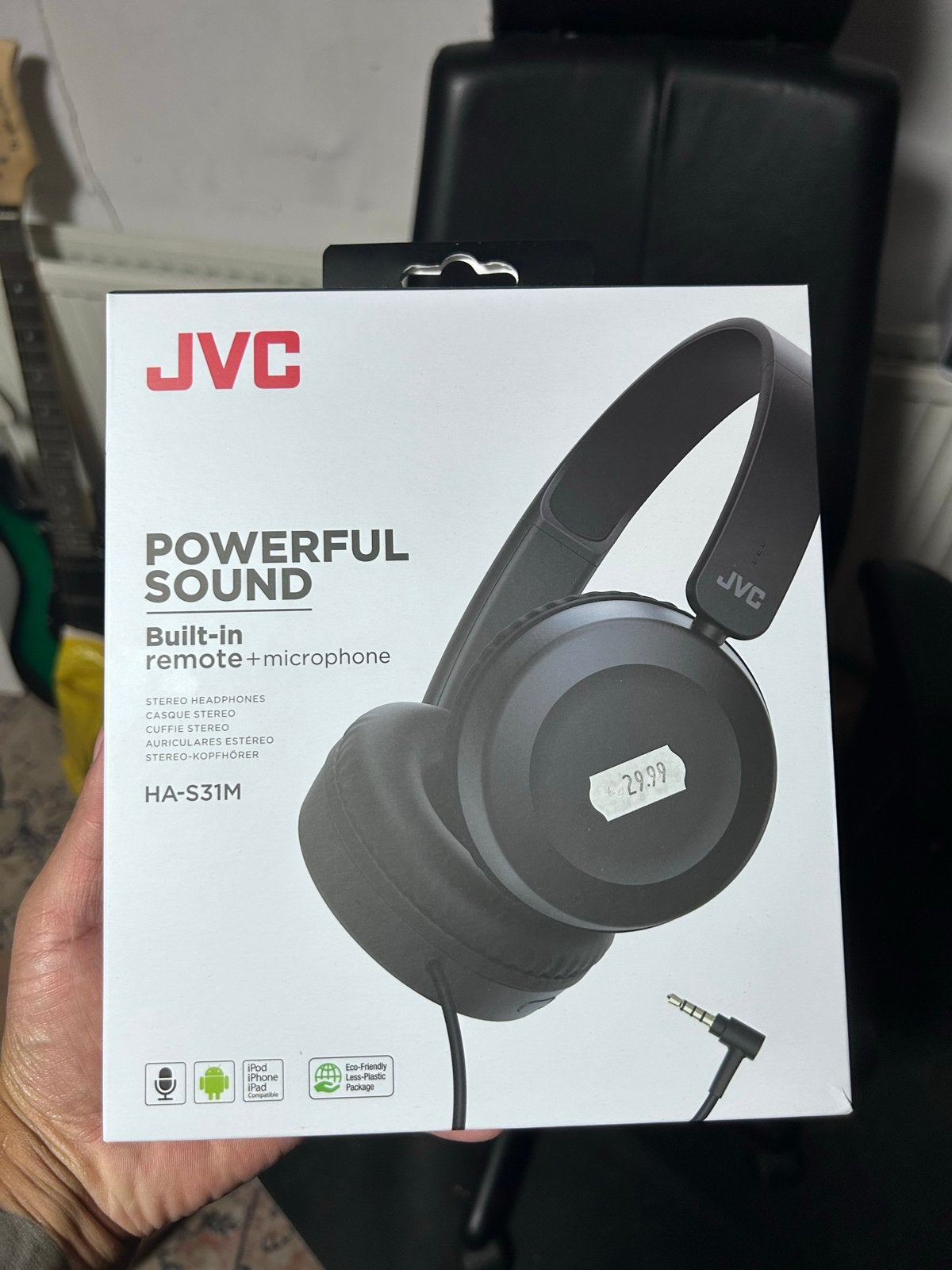 JVC HA-S31M Hoofdtelefoon met microfoon - Zwart, Ophalen, Nieuw, On-ear, Microfoon