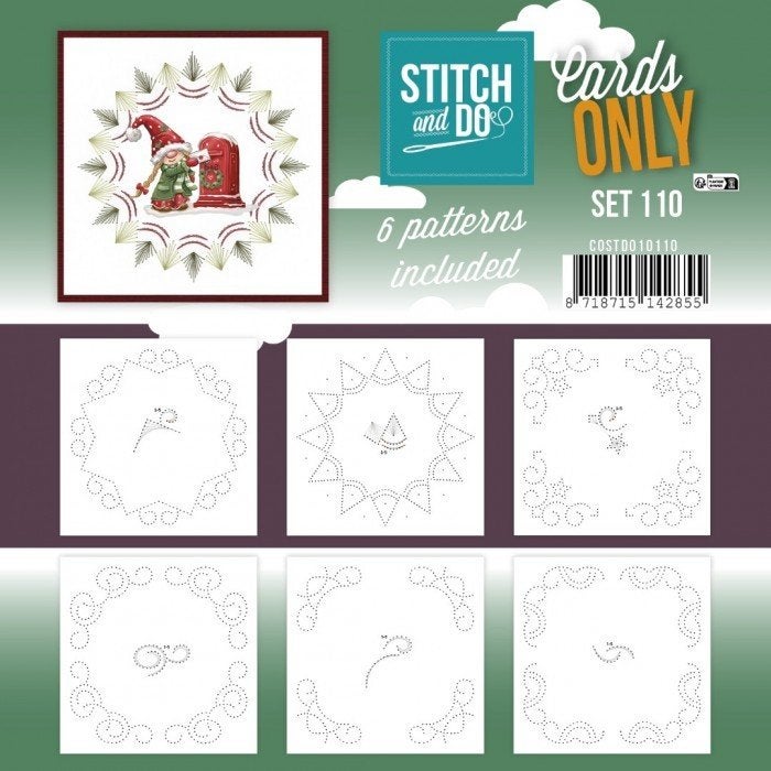 Stitch and Do Cards only 110 en 6 verschillende oplegkaartje, Blanco kaart of Basiskaart, ., Nieuw, Ophalen of Verzenden