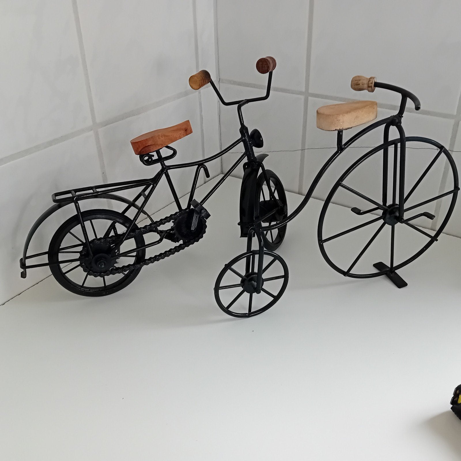 Decoratieve fiets miniatuur - Vintage stijl, Ophalen of Verzenden