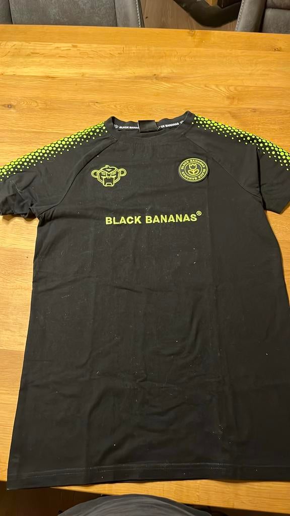 Black Bananas T-shirt Zwart/Neon Groen XS, Ophalen of Verzenden, Zo goed als nieuw, Maat 46 (S) of kleiner, Zwart