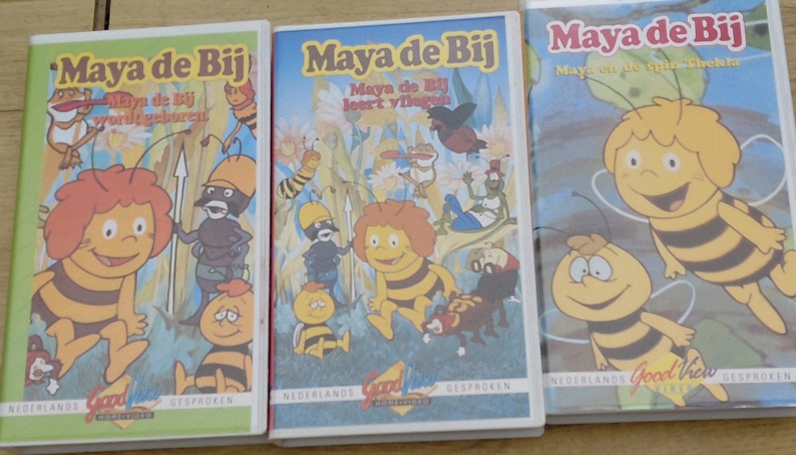 Maya de Bij VHS-collectie: 3 Nederlandse videobanden, Cd's en Dvd's, VHS | Kinderen en Jeugd, Gebruikt, Alle leeftijden, Kinderprogramma of -film