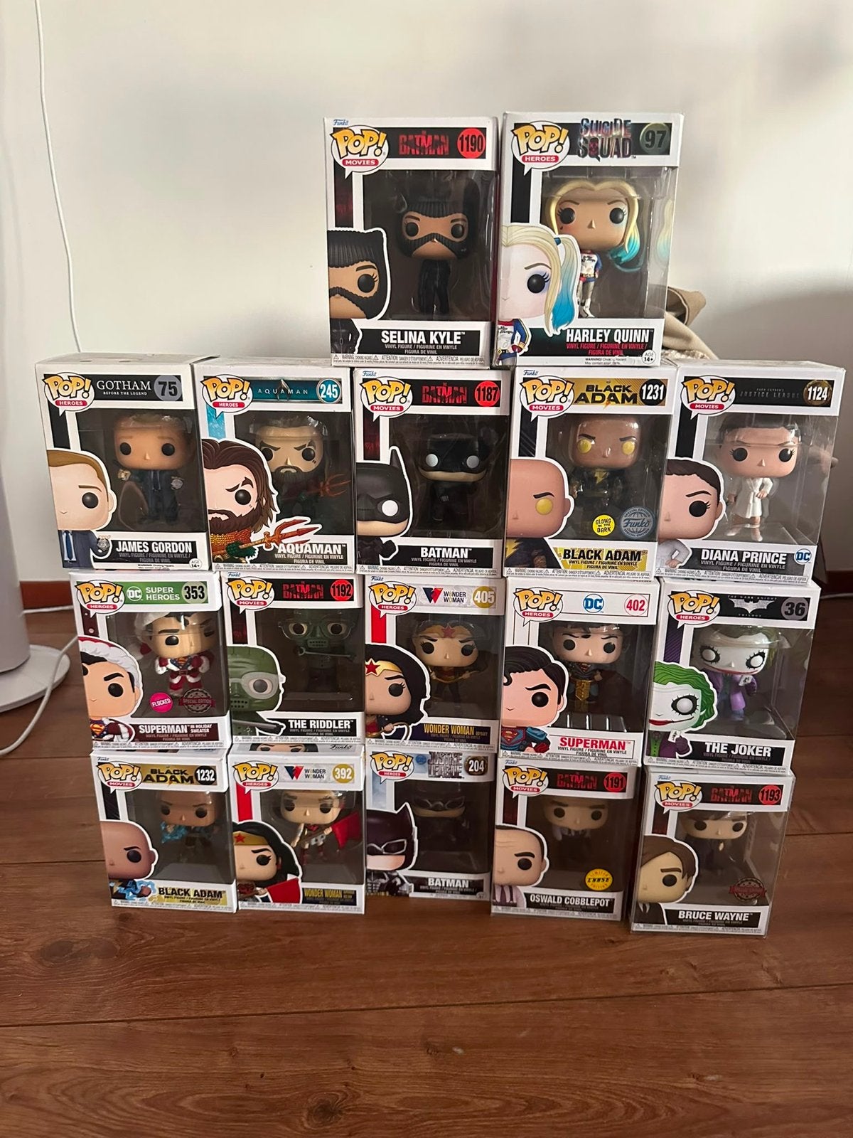 DC Funko Pop Bundel - Batman, Superman, Harley Quinn, Ophalen of Verzenden, Nieuw