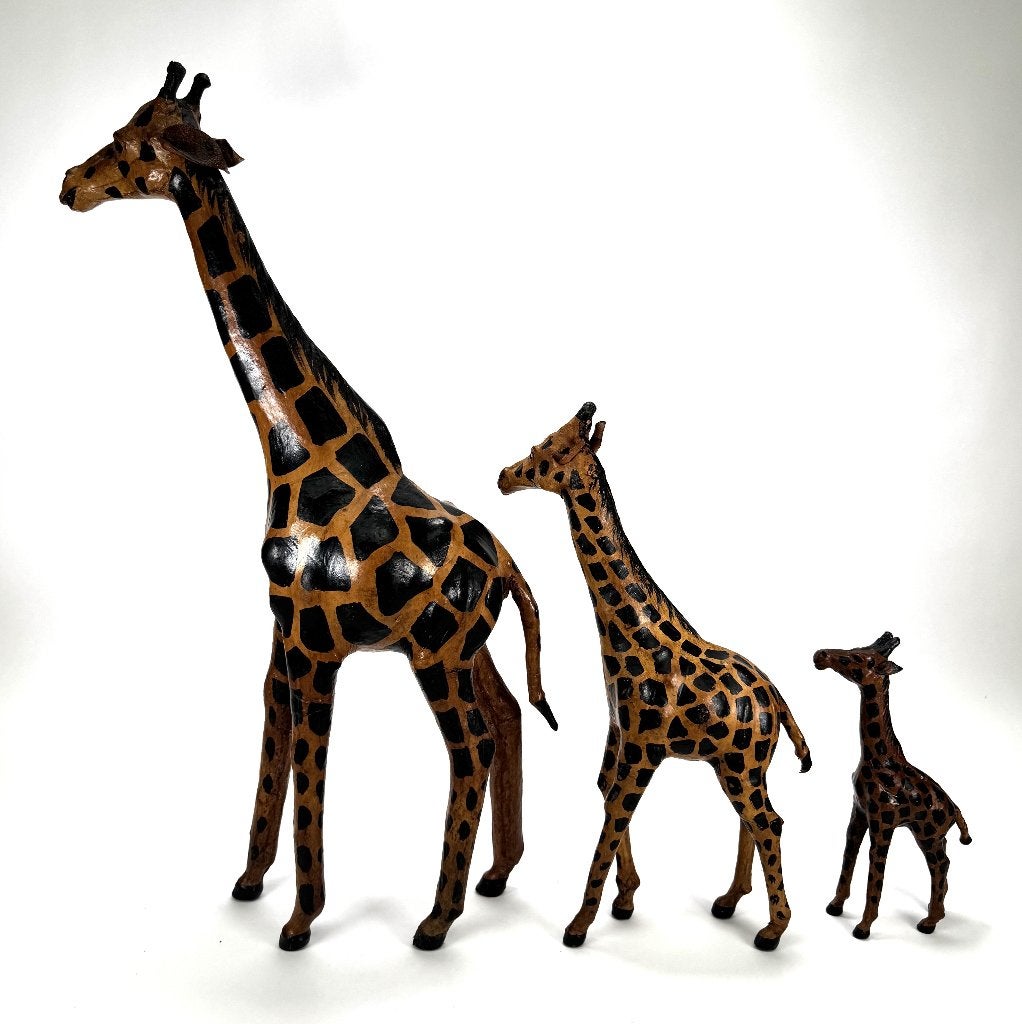 1380. Leren giraffen, Afrika - tweede helft 20e eeuw, Ophalen, Leer, Beeld, Zoogdier