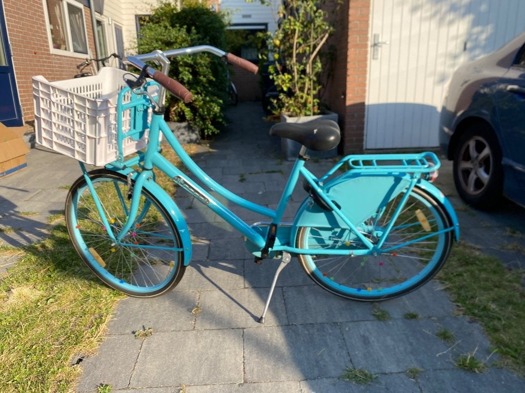 popal 26 inch pastel blauwe meisjes fiets