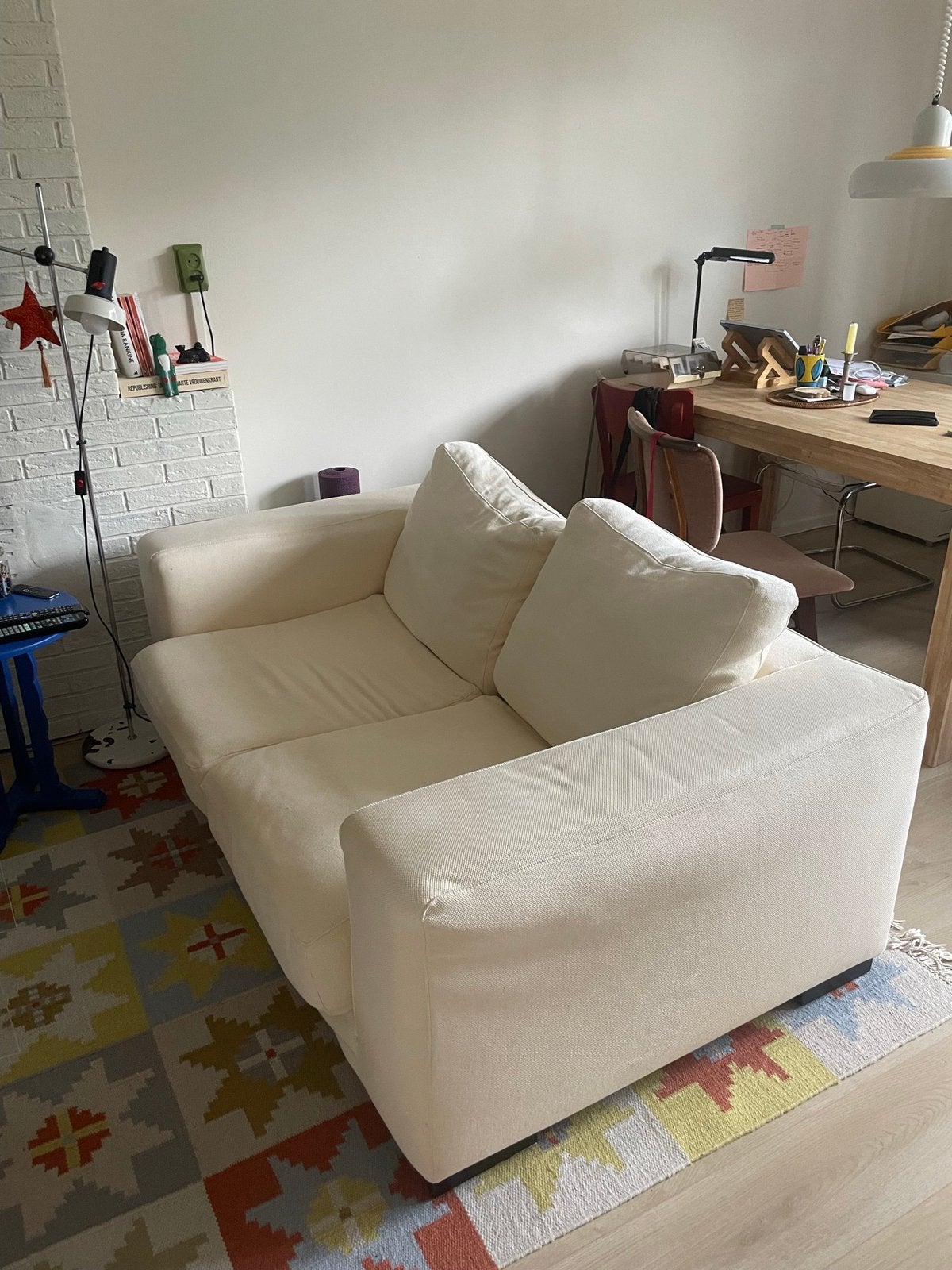 Witte tweezit ‘easy living’ LINTELOO, Ophalen, Gebruikt, 150 tot 200 cm, Tweepersoons