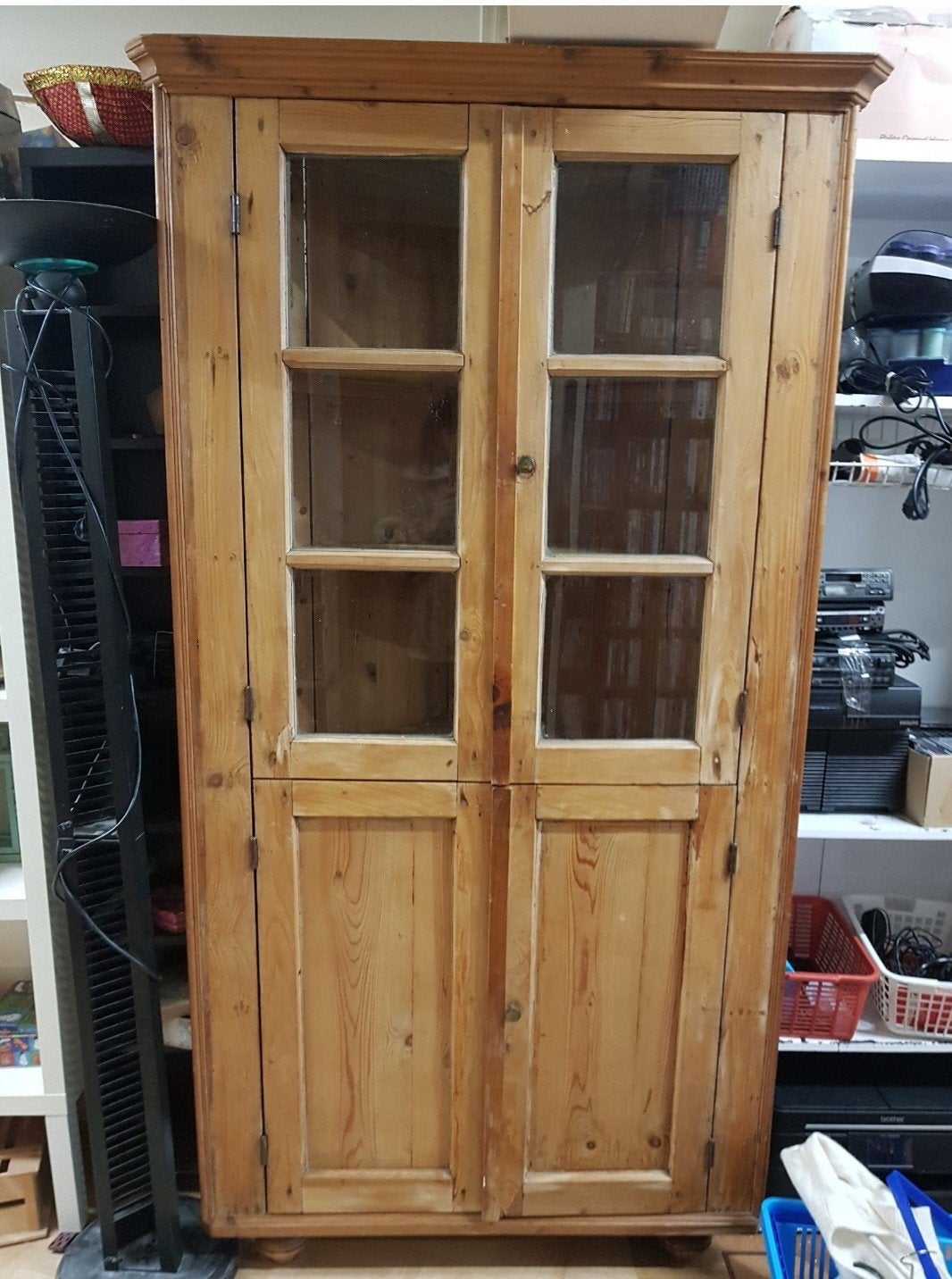 Hoekkast hout brocante, Ophalen of Verzenden, Zo goed als nieuw, 25 tot 50 cm, 50 tot 100 cm