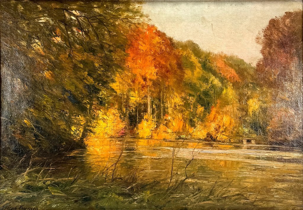 609. Schilderij Joseph Fransois – herfstlandschap ca.1930