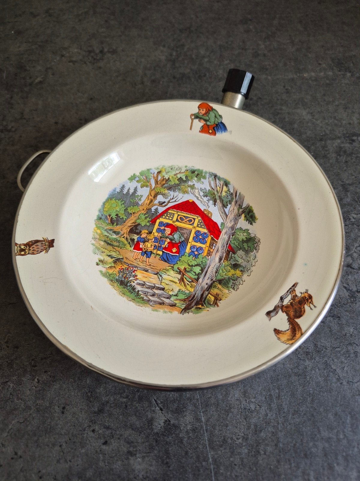 Vintage warmwaterbordje Hans en Grietje, Ophalen of Verzenden