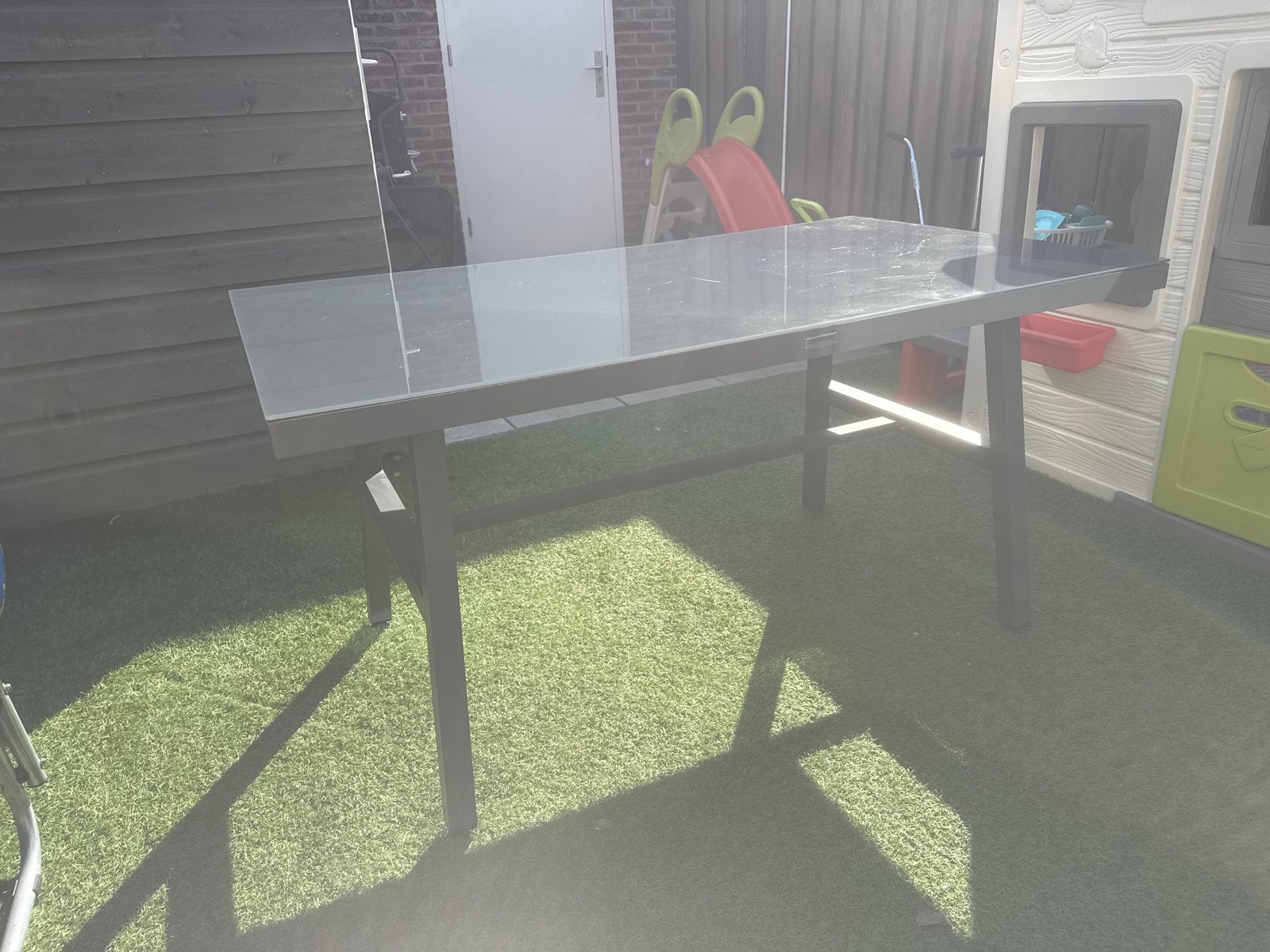 Garden Impression Loungetafel/Tuintafel Aluminium Zwart, Tuin en Terras, Tuintafels, Ophalen, Gebruikt, Rechthoekig, Aluminium