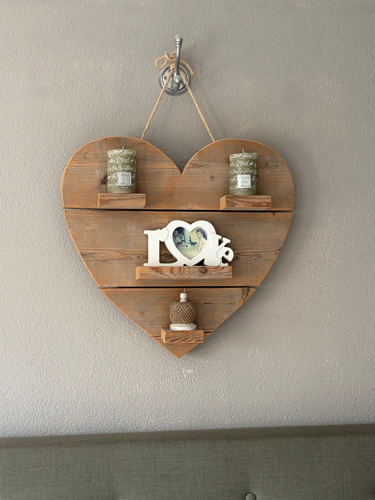 Houten hart wanddecoratie met planken, Ophalen, Hout, Gebruikt, Landelijk
