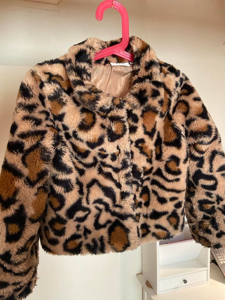 Leopard print jasje maat 122, Ophalen of Verzenden, Zo goed als nieuw, Meisje, Jas
