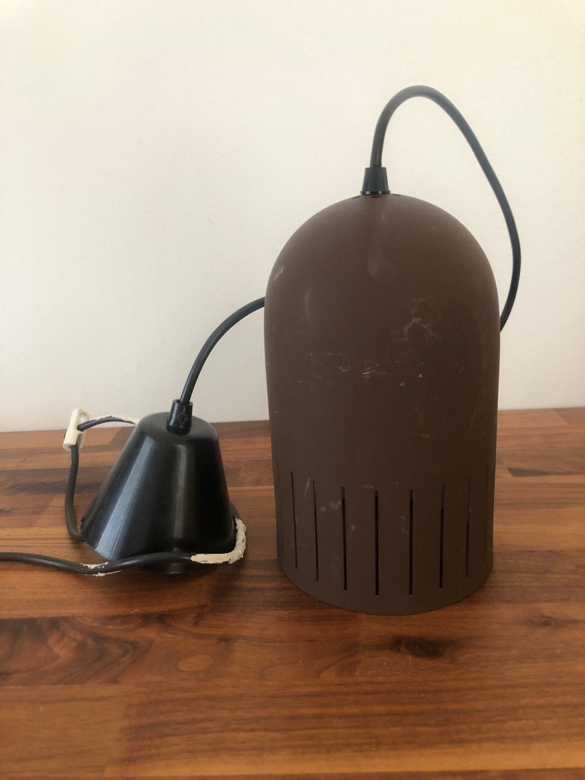 Dijkstra hanglamp bruin - Vintage design, Ophalen of Verzenden, Gebruikt, Metaal, E27 (groot)