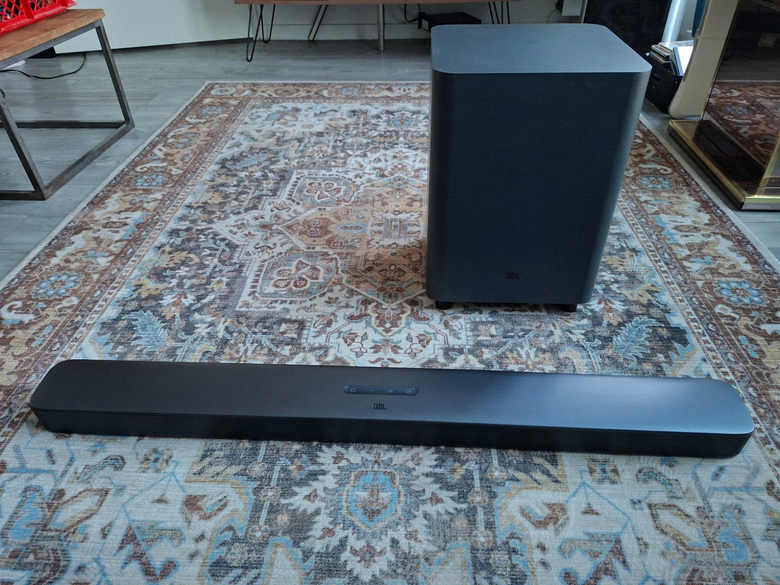 JBL Bar 5.1 Surround MultiBeam + draadloze subwoofer – 550W, Ophalen, Bluetooth, Zo goed als nieuw