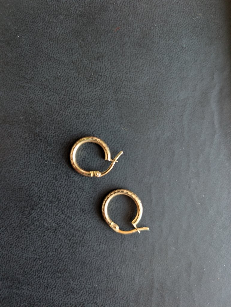 14 karaat gouden Sibel creolen 10 mm, Ophalen of Verzenden, Zo goed als nieuw, Goud, Goud