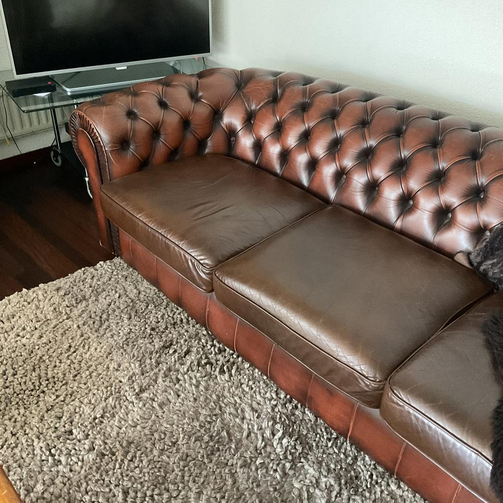 Chesterfield bankstel, Huis en Inrichting, Banken | Bankstellen, Ophalen, Gebruikt, Klassiek, Driepersoons