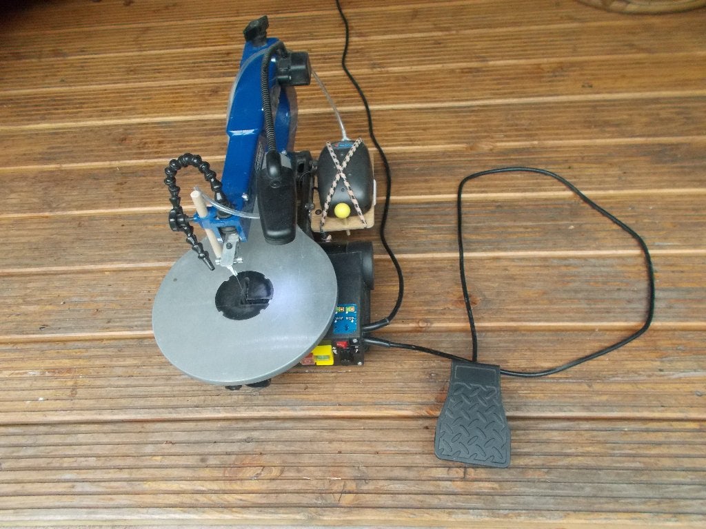 Scheppach figuurzaagmachine, Doe-het-zelf en Verbouw, Gereedschap | Zaagmachines, Ophalen, Gebruikt, Scheppach, 30 tot 70 mm