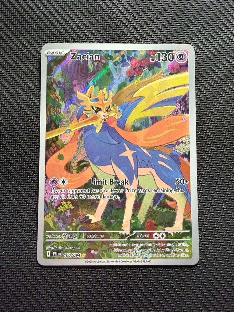 Zacian 100/94 Phantasmal Flames Pokemon, Ophalen, Nieuw, Losse kaart