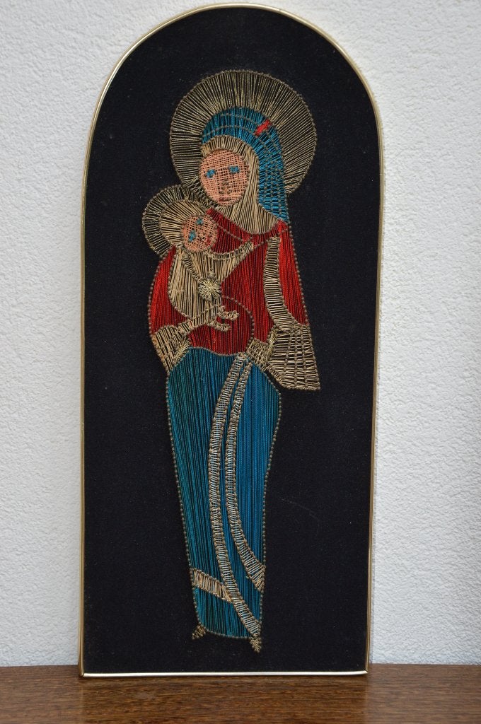 Vintage Wanddecoratie  String Art, Huis en Inrichting, Ophalen, Gebruikt, Wandhanger, 22 cm