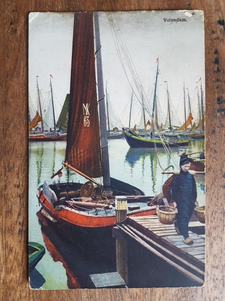Ansichtkaart Volendam Vissersboot, Ophalen of Verzenden, Voor 1920, Ongelopen, Noord-Holland