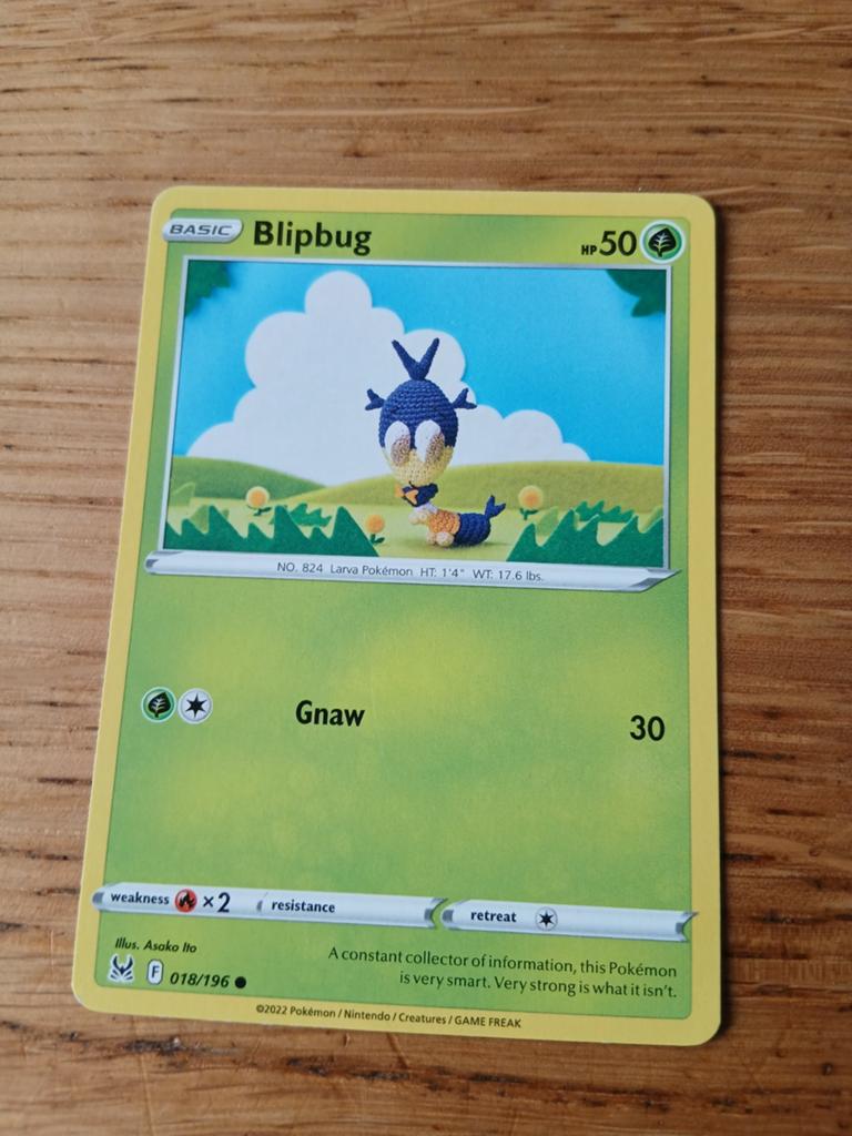 Pokémon Kaart Blipbug 018/196 - Nieuwstaat, Ophalen of Verzenden, Zo goed als nieuw, Losse kaart