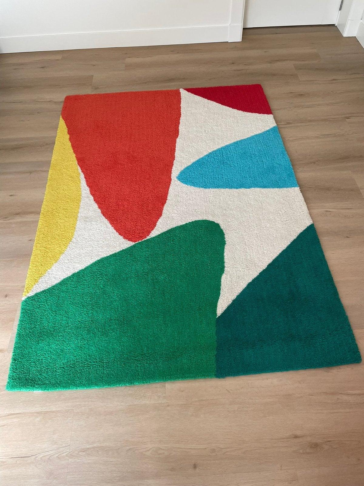 Wollen vloerkleed 140x200, Ophalen, Zo goed als nieuw