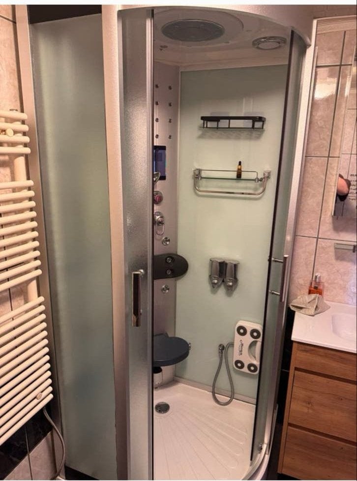 Luxe Douchecabine met Stoomfunctie en Massagejets, Huis en Inrichting, Ophalen, Gebruikt, Met douche