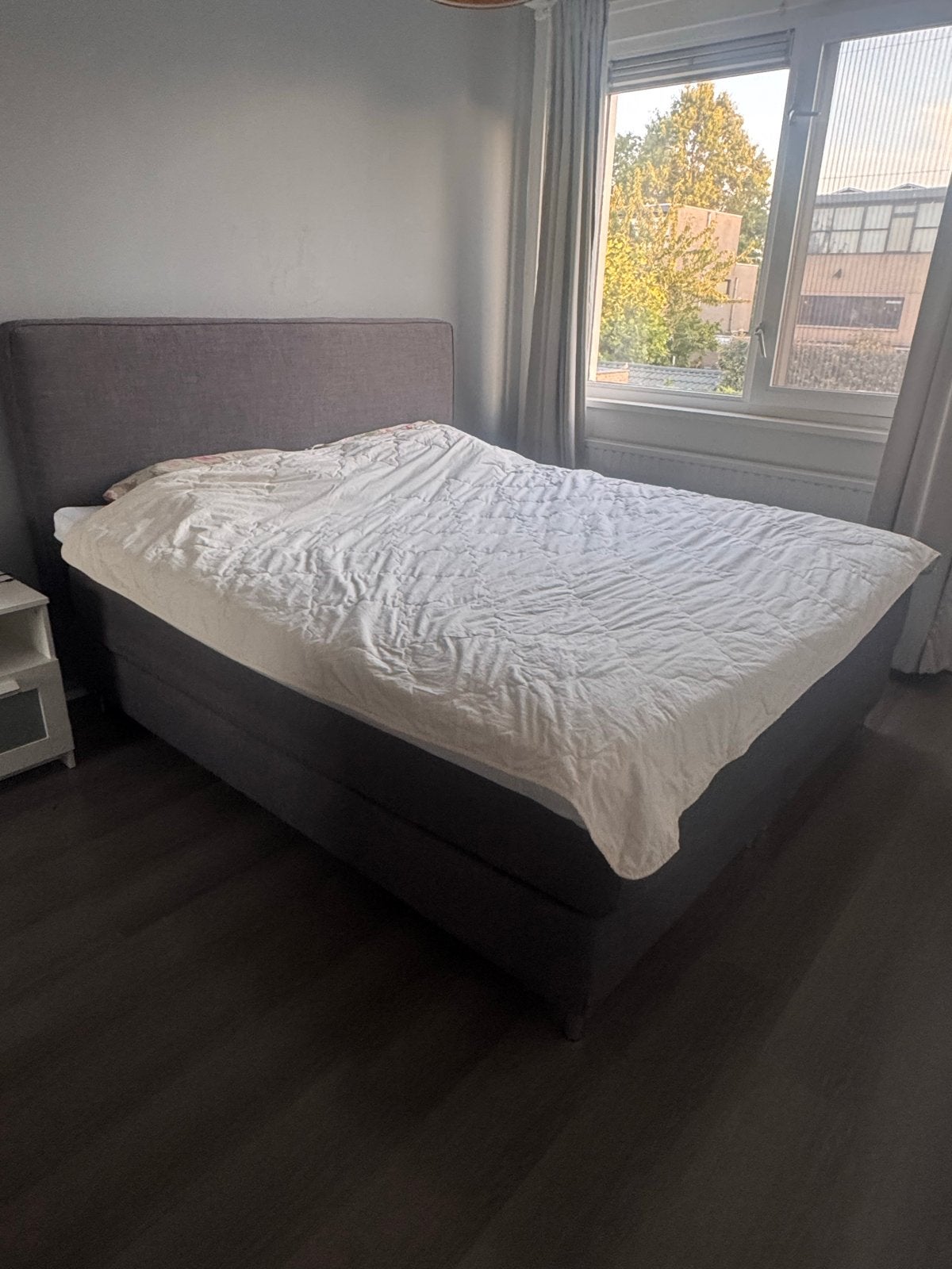 Ikea Boxspring tweepersoonsbed prima staat - Snel ophalen!, Ophalen, Tweepersoons, Zo goed als nieuw, 200 cm