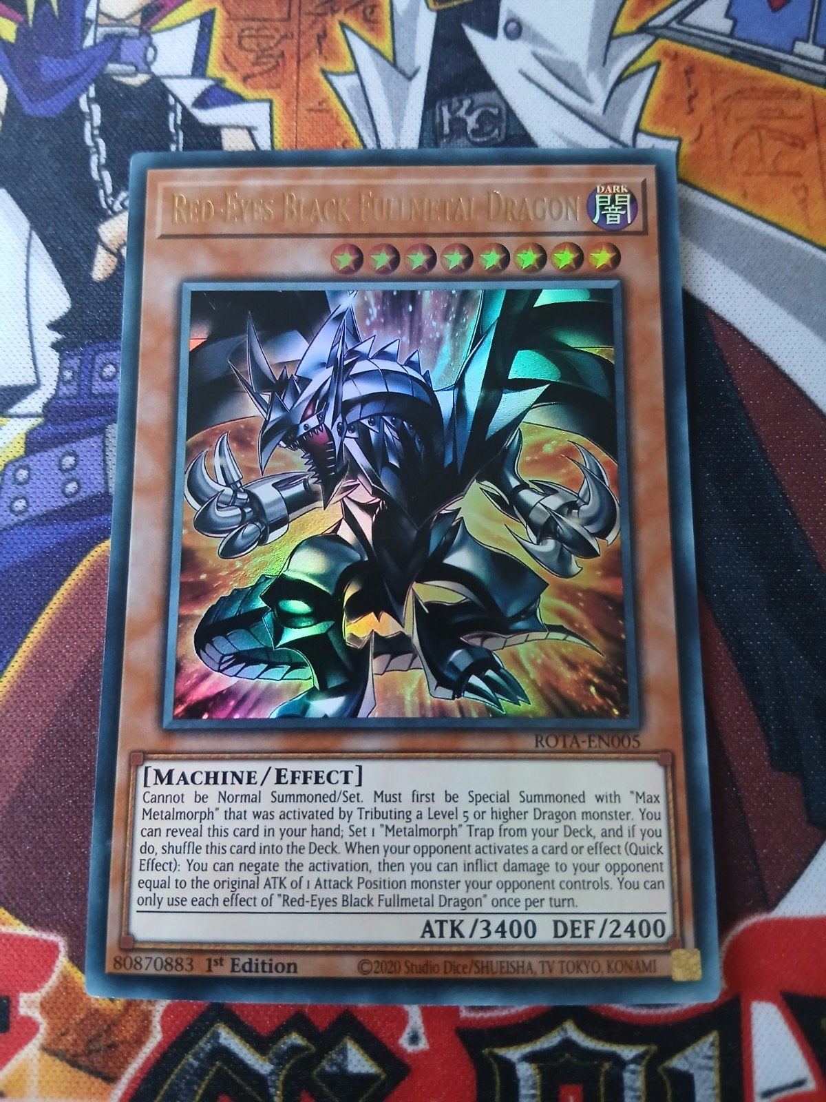 Red-Eyes Black Fullmetal Dragon - Ultra Rare ROTA - Yu-Gi-Oh, Ophalen, Zo goed als nieuw, Foil