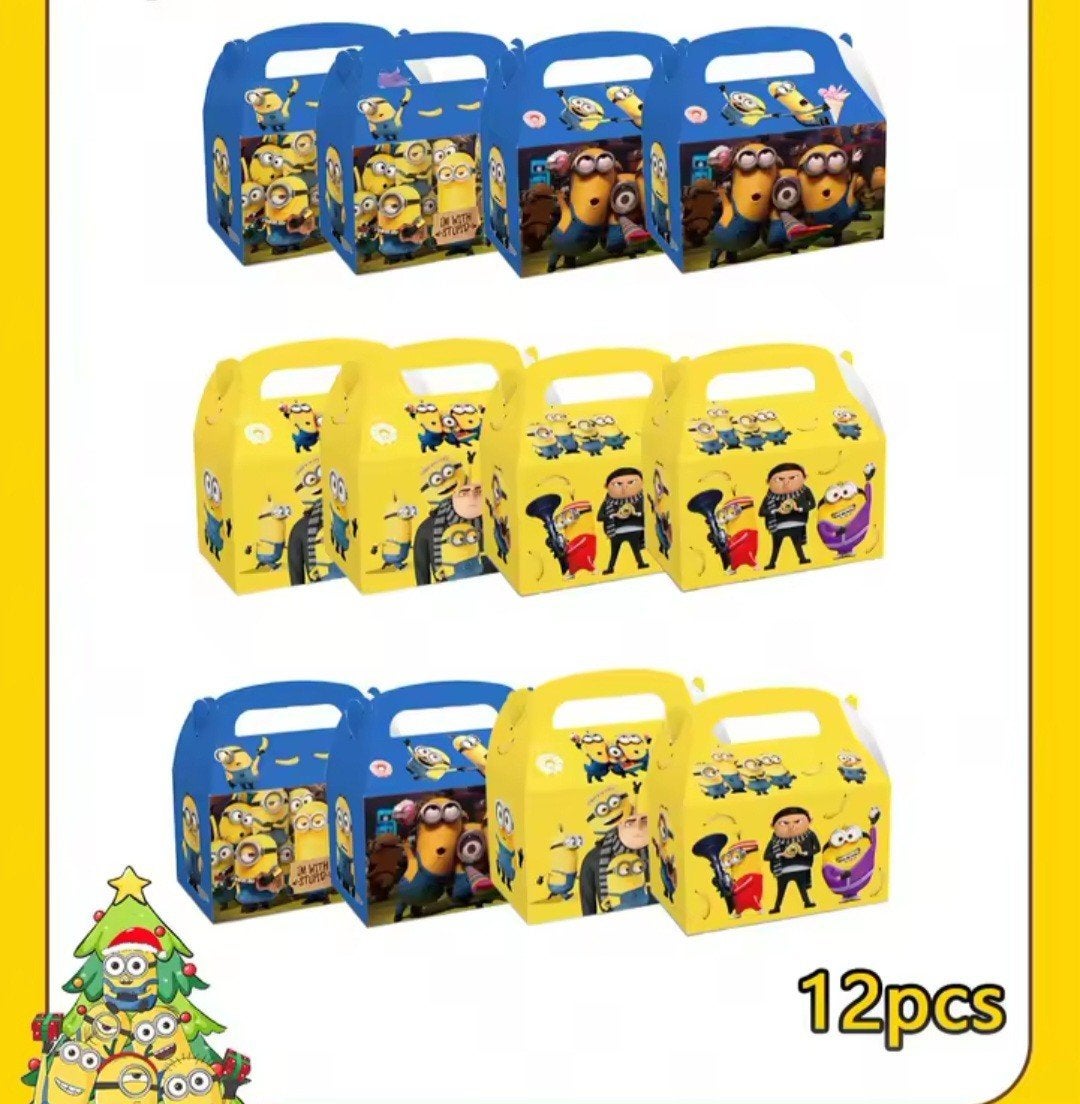 Minions Feestartikelen - Traktatiedoosjes (12 stuks), Ophalen, Nieuw, Feestartikel, Verjaardag