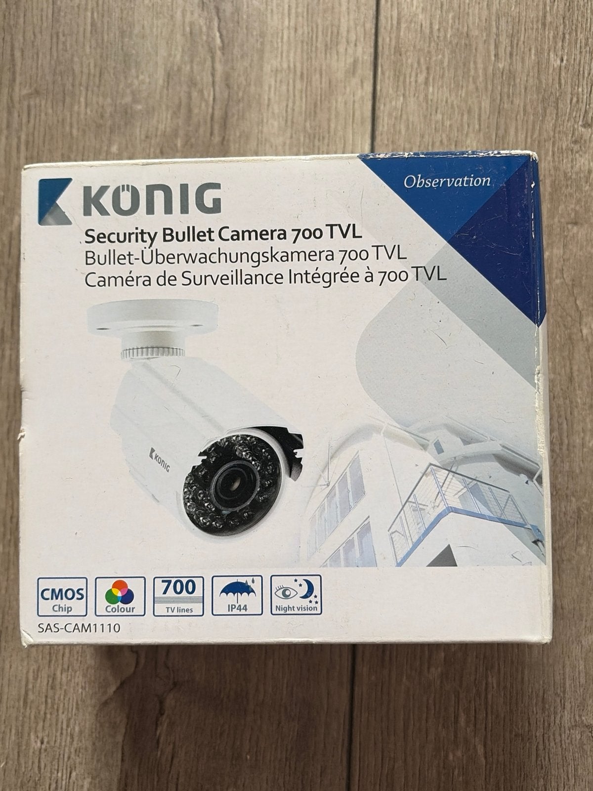 König Security Bullet Camera 700 TVL - Nieuw in doos, Ophalen of Verzenden, Nieuw, Buitencamera