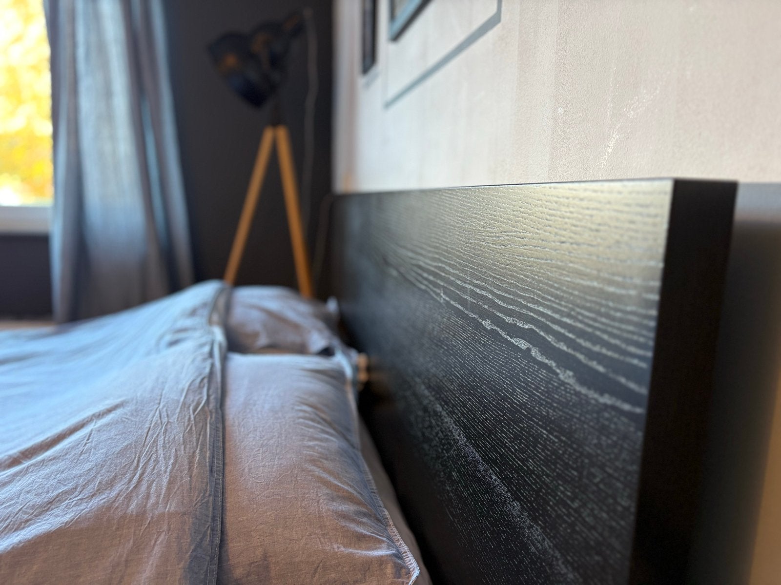 IKEA houten tweepersoonsbed met 4 laden + matras (optioneel), Ophalen, Gebruikt, Zwart, Tweepersoons