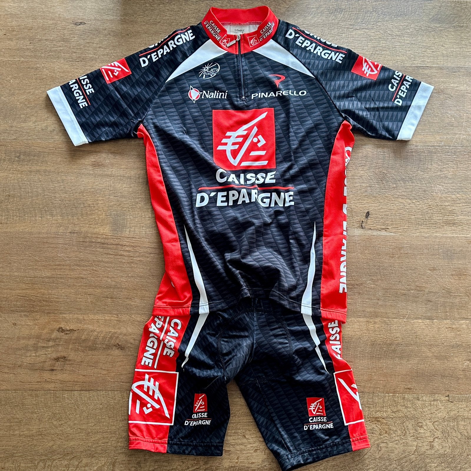 Nalini Caise d’Epargne Pinarello fiets kledingset maat 3 (M), Ophalen of Verzenden, Zo goed als nieuw, Bovenkleding, Heren