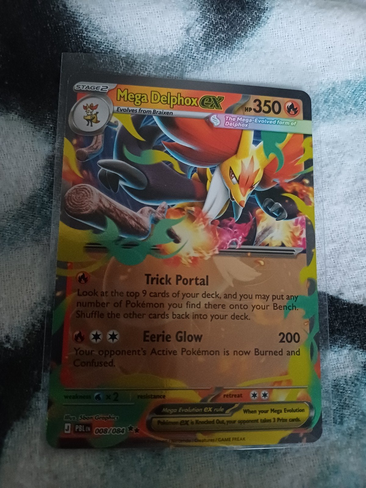 Mega Delphox EX 008/Pitch black, Ophalen of Verzenden