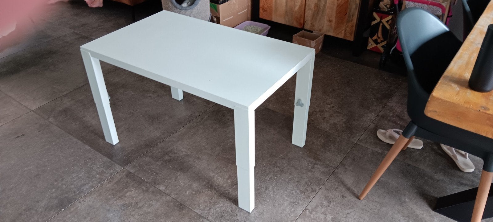 IKEA kinderbureau verstelbaar wit, Huis en Inrichting, Bureaus, Ophalen of Verzenden, Gebruikt