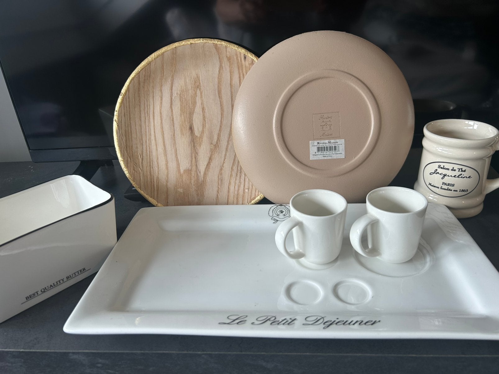 Leuk set riviera maison (kopjes (hema) schaal bordje en mok, Huis en Inrichting, Ophalen of Verzenden, Zo goed als nieuw