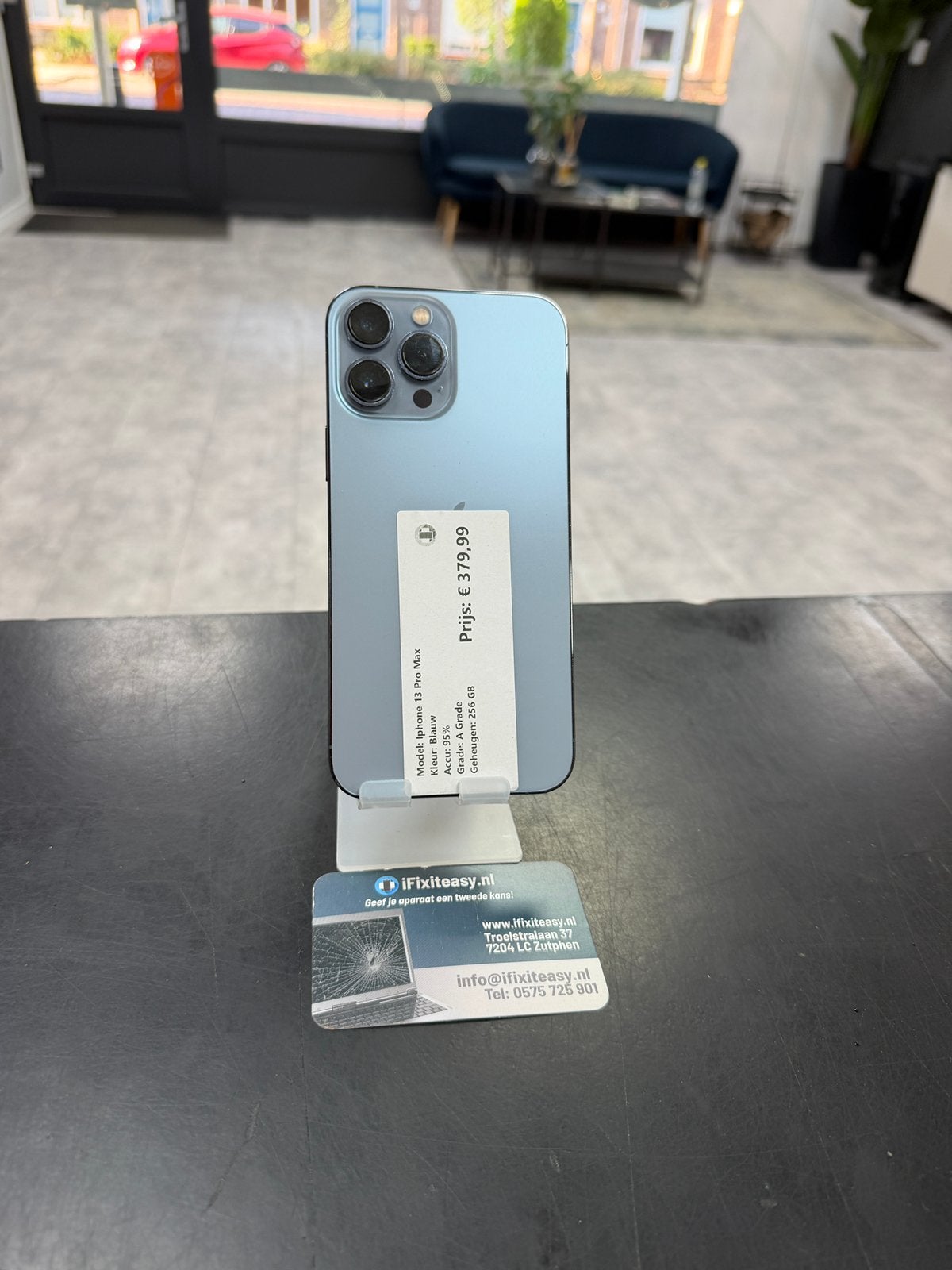 iPhone 13 Pro Max 256GB Blauw! Top staat! Accu 95%! Garantie, Ifi, Ifi, Ophalen of Verzenden, Zo goed als nieuw