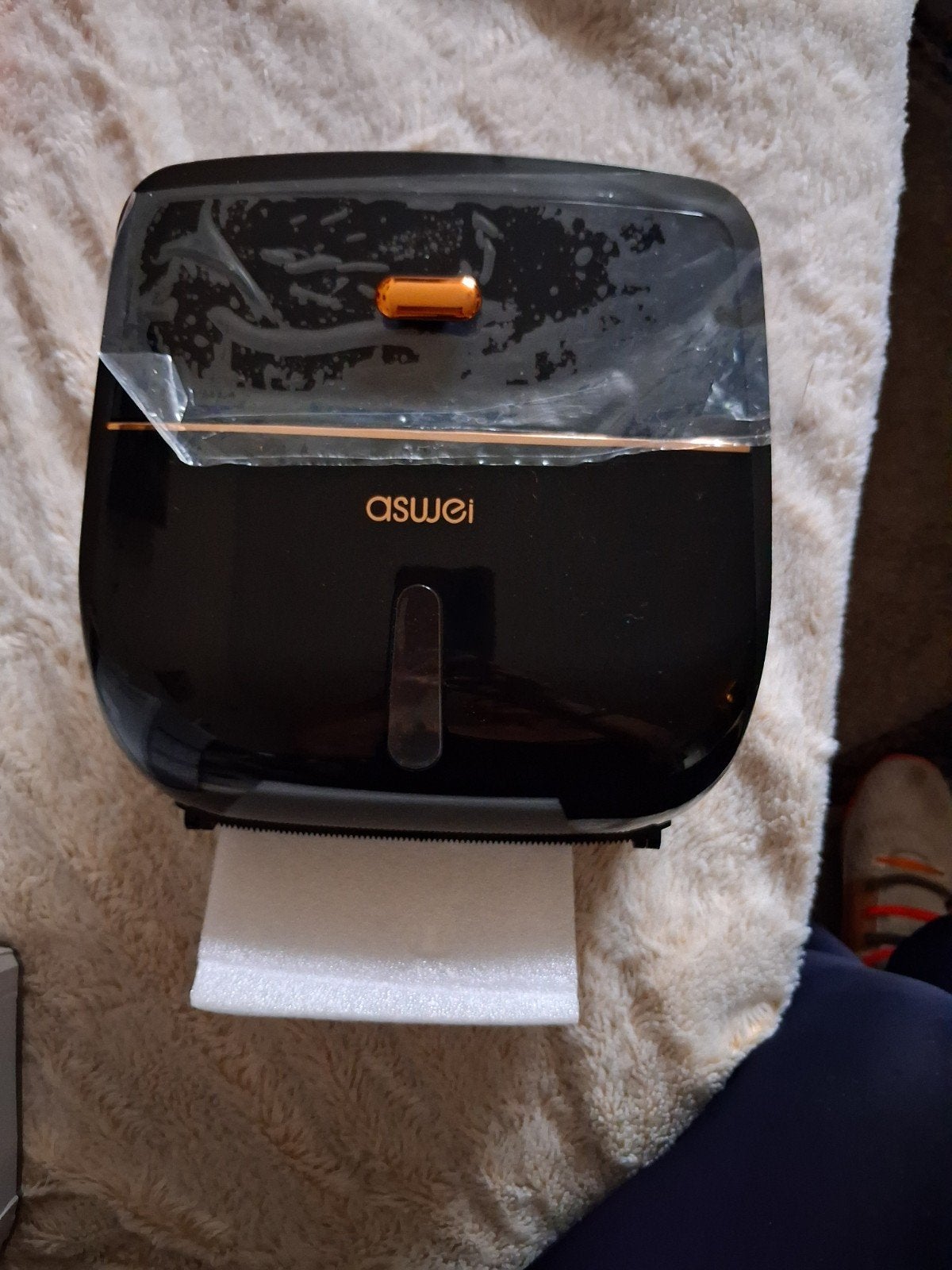 Nieuwe Aswei dubbele badkamer tissuebox - Zwart/Goud, Ophalen, Nieuw, Zwart, Toilet-accessoire
